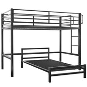 KINGSTON SLUMBER Single Loft Bed And Single Underbed, Multifunctional, Space Saving with Fixed Ladder, Matte V219-BEDSBBKSL7GA