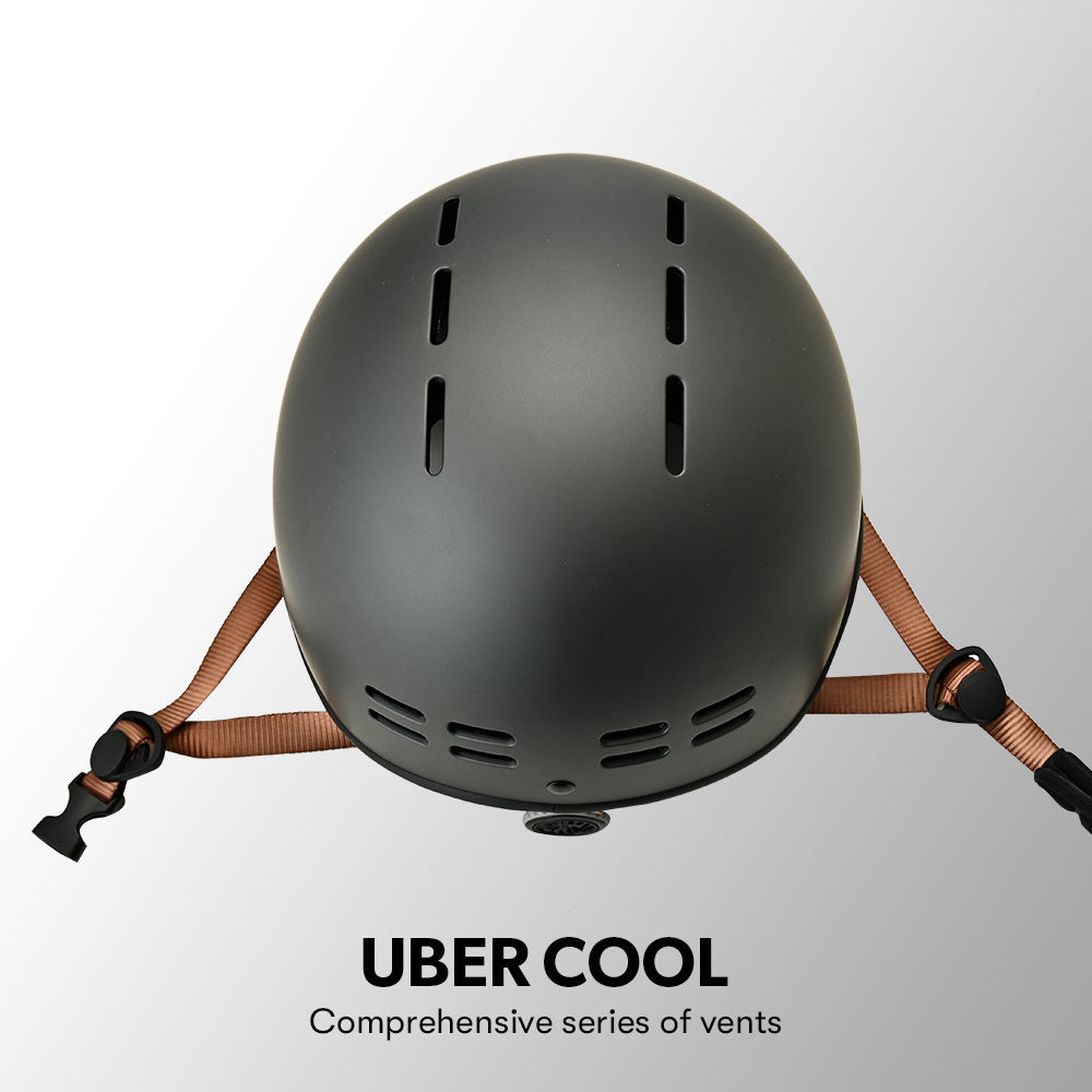 Valk Retro Bike Helmet, 56-61cm S, M, L Universal Dial Fit System, Charcoal V219-BIKHLMVACS5A