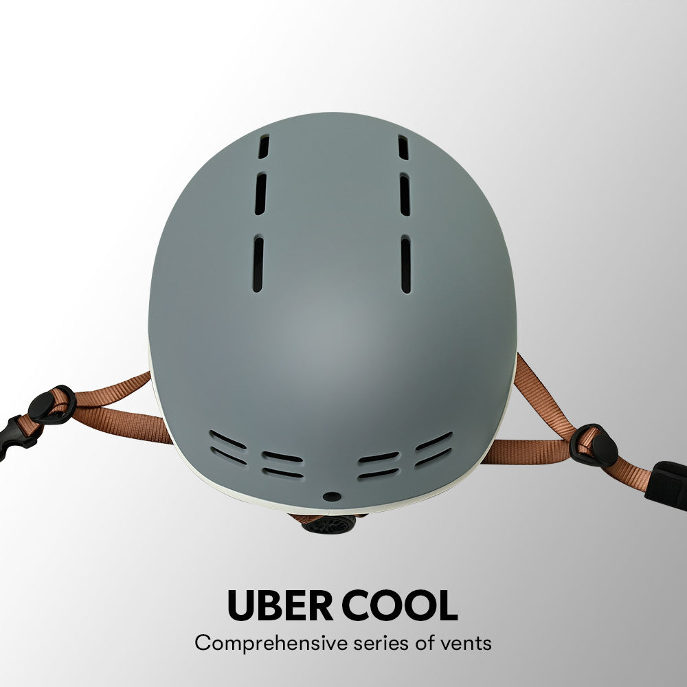 VALK Retro Bike Helmet, 56-61cm S, M, L Universal Dial Fit System, Graphite Blue V219-BIKHLMVAGS5A