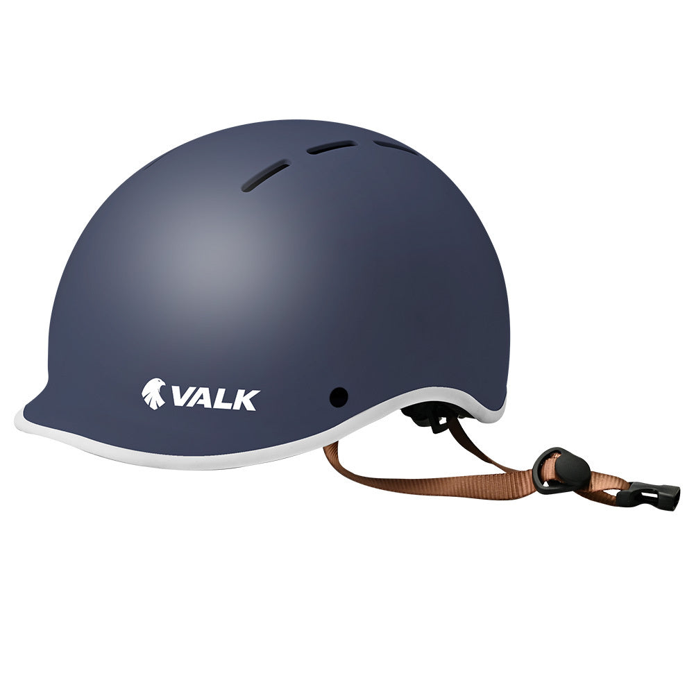 VALK Retro Bike Helmet, 56-61cm S, M, L Universal Dial Fit System, Shadow Navy V219-BIKHLMVANS5A