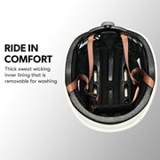 Valk Retro Bike Helmet, 56-61cm S, M, L Universal Dial Fit System, Arctic White V219-BIKHLMVAWS5A