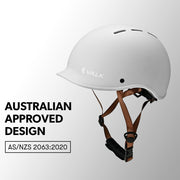 Valk Retro Bike Helmet, 56-61cm S, M, L Universal Dial Fit System, Arctic White V219-BIKHLMVAWS5A