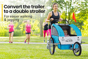 Tag-along Kids Bike Trailer Child Bicycle Pram Stroller Children Jogger Blue V219-BIKTRLBLUKIDACAJ