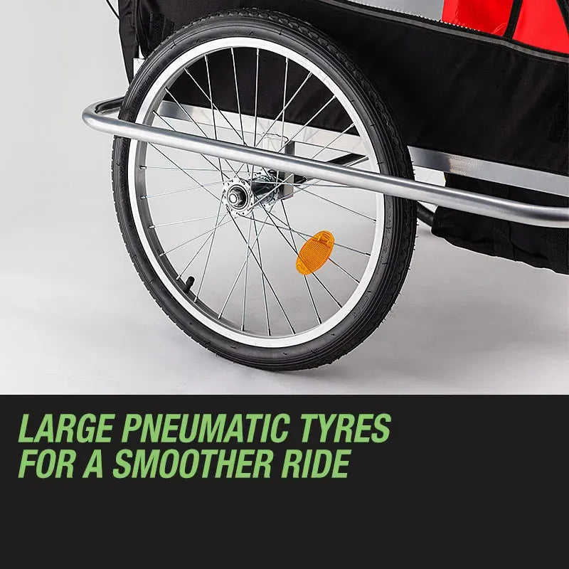 Tag-Along Kids Bike Trailer Child Bicycle Pram Stroller Children Wheel Jogger Red V219-BIKTRLREDKIDACAJ