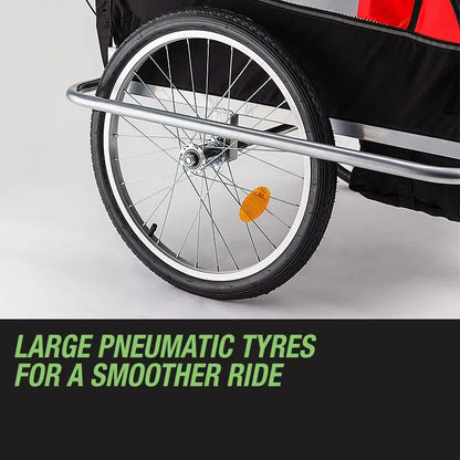 Tag-Along Kids Bike Trailer Child Bicycle Pram Stroller Children Wheel Jogger Red V219-BIKTRLREDKIDACAJ