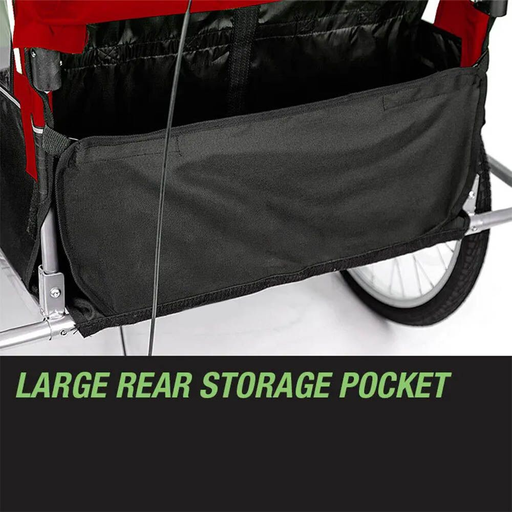Tag-Along Kids Bike Trailer Child Bicycle Pram Stroller Children Wheel Jogger Red V219-BIKTRLREDKIDACAJ