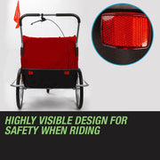 Tag-Along Kids Bike Trailer Child Bicycle Pram Stroller Children Wheel Jogger Red V219-BIKTRLREDKIDACAJ