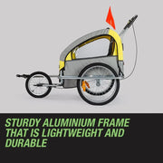 Tag-along Kids Bike Trailer Bicycle Pram Stroller Children Jogger Yellow V219-BIKTRLYELKIDACAJ