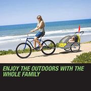 Tag-along Kids Bike Trailer Bicycle Pram Stroller Children Jogger Yellow V219-BIKTRLYELKIDACAJ