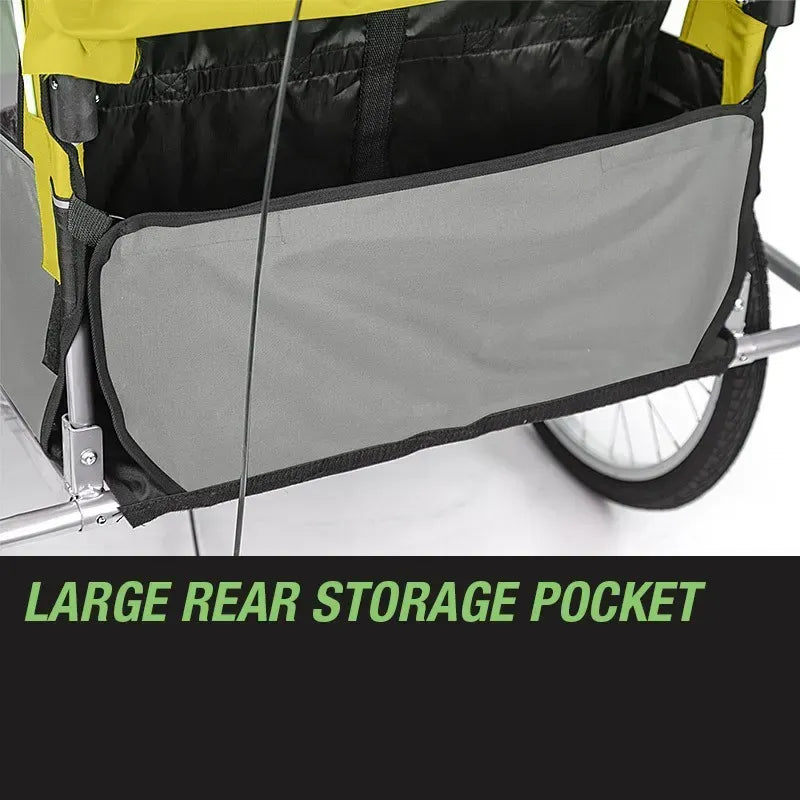 Tag-along Kids Bike Trailer Bicycle Pram Stroller Children Jogger Yellow V219-BIKTRLYELKIDACAJ