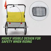 Tag-along Kids Bike Trailer Bicycle Pram Stroller Children Jogger Yellow V219-BIKTRLYELKIDACAJ