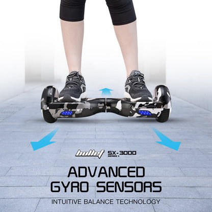 BULLET Gen III Hoverboard Scooter, Dual Copper Motors, UL Certified, AU Compliant, 6.5" Wheels, Superior Self V219-BLHSTY01A