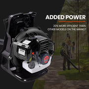 MTM 65CC Petrol Backpack Leaf Blower - Commercial 2 Stroke Garden Yard Tool Back V219-BLWBPKMTMB65S