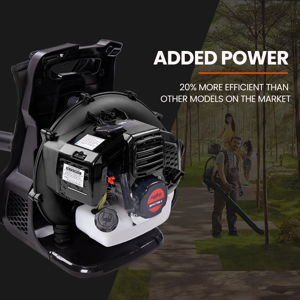 MTM 65CC Petrol Backpack Leaf Blower - Commercial 2 Stroke Garden Yard Tool Back V219-BLWBPKMTMB65S