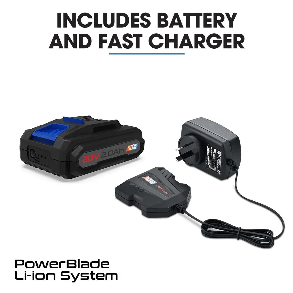 POWERBLADE BW4 20V Cordless Electric Leaf Blower Kit, with Battery and Fast Charger V219-BLWHCSPBBL2A