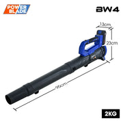POWERBLADE BW4 20V Cordless Electric Leaf Blower Kit, with Battery and Fast Charger V219-BLWHCSPBBL2A