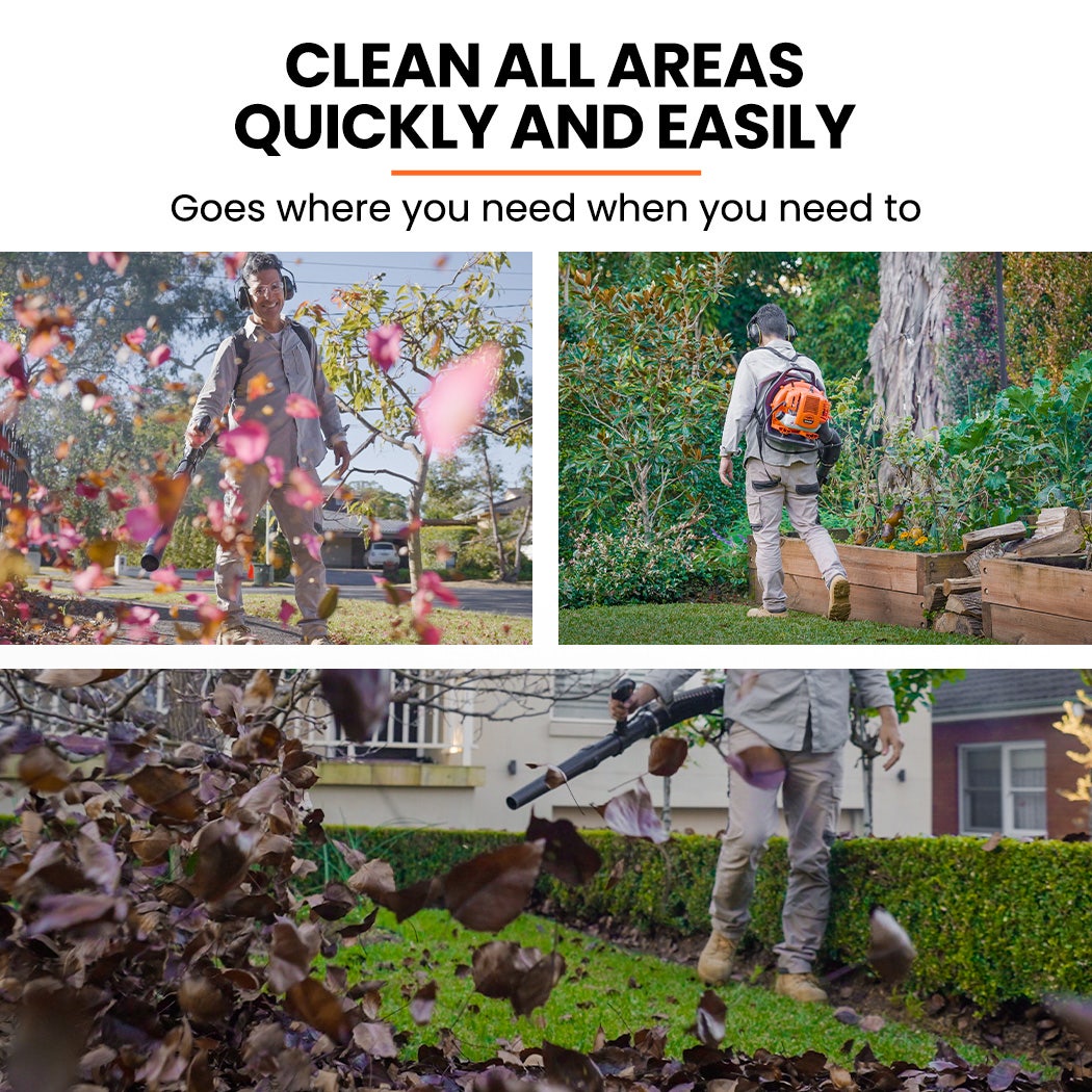 MTM 30CC Backpack Petrol Leaf Blower 2 Stroke Commercial Garden Yard Outdoor V219-BLWHNDMTMA6NK