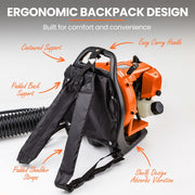 MTM 30CC Backpack Petrol Leaf Blower Yard Garden Commercial Outdoor V219-BLWHNDMTMA6WK