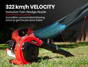 BAUMR-AG Cordless Leaf Blower Vacuum Petrol Hand Garden Lawn Held Vac 2-Stroke V219-BLWPTLBMRA2C5
