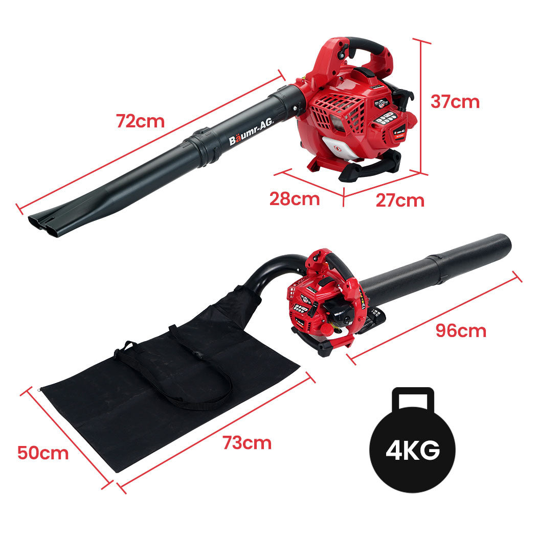 BAUMR-AG Cordless Leaf Blower Vacuum Petrol Hand Garden Lawn Held Vac 2-Stroke V219-BLWPTLBMRA2C5