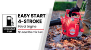 Baumr-AG Petrol Leaf Blower Vacuum 4 Stroke - Vac Garden Commercial Hand Outdoor V219-BLWVCBBMRA420