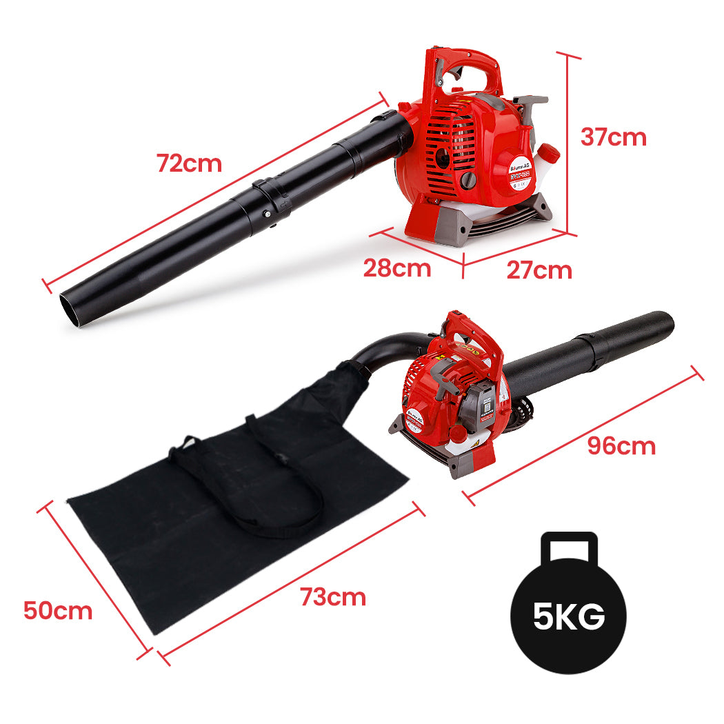 Baumr-AG Petrol Leaf Blower Vacuum 4 Stroke - Vac Garden Commercial Hand Outdoor V219-BLWVCBBMRA420