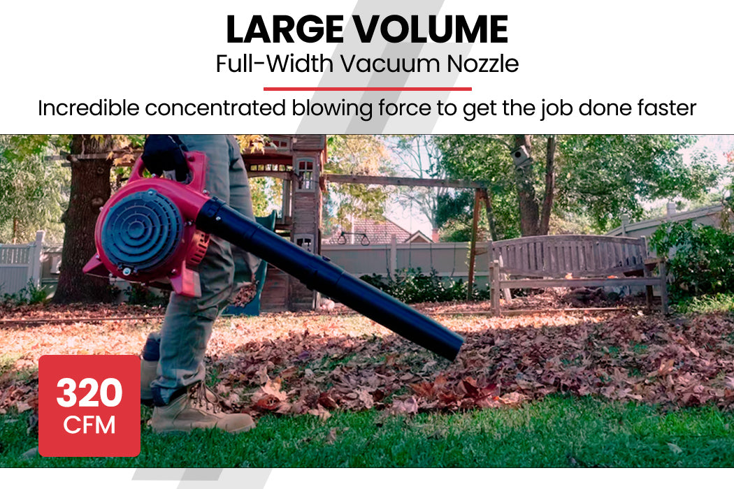 Baumr-AG Petrol Leaf Blower Vacuum 4 Stroke - Vac Garden Commercial Hand Outdoor V219-BLWVCBBMRA420
