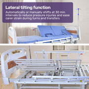 EQUIPMED Electric 8 Function Medical Bed , w/ Mattress & Over Bed Table, Adjustable Back and Leg Lifting, V219-BNSADBEQE07A