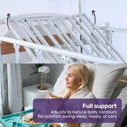 EQUIPMED Electric 8 Function Medical Bed , w/ Mattress & Over Bed Table, Adjustable Back and Leg Lifting, V219-BNSADBEQE07A
