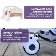 EQUIPMED Electric 8 Function Medical Bed , w/ Mattress & Over Bed Table, Adjustable Back and Leg Lifting, V219-BNSADBEQE07A