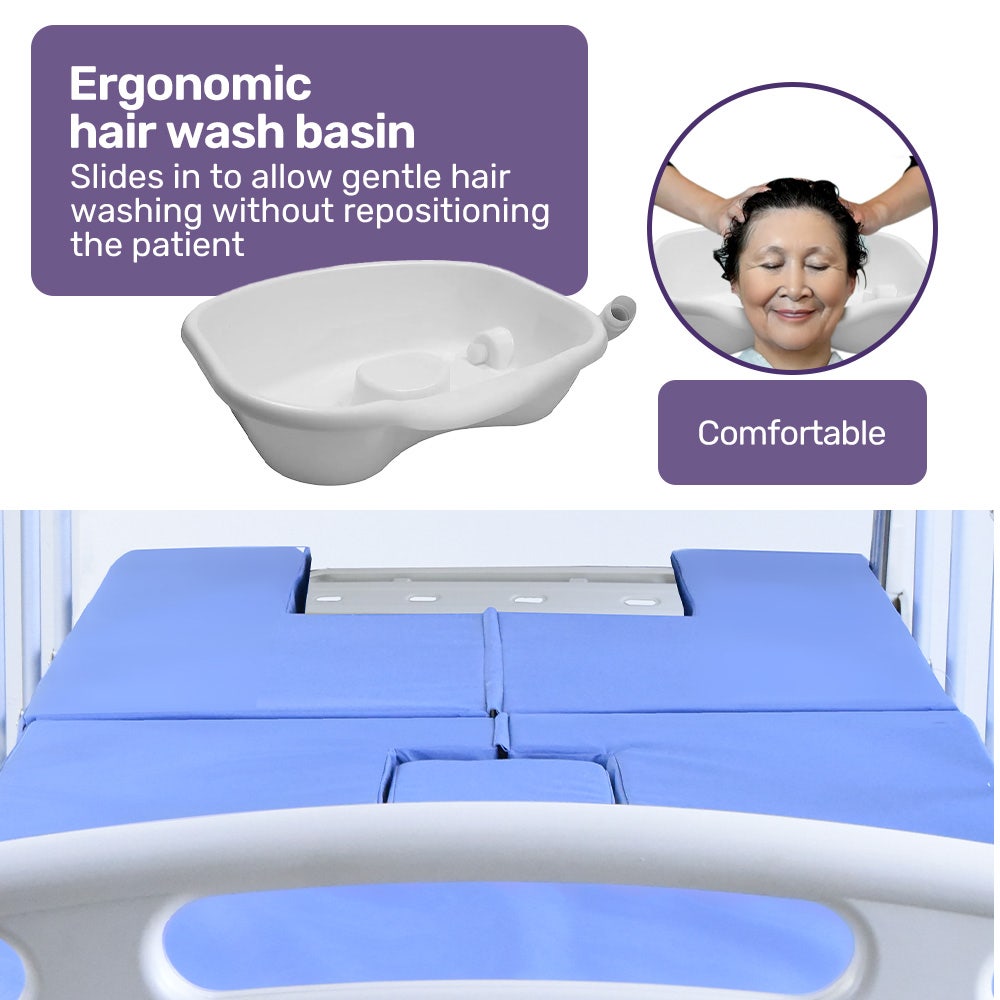 EQUIPMED Electric 8 Function Medical Bed , w/ Mattress & Over Bed Table, Adjustable Back and Leg Lifting, V219-BNSADBEQE07A