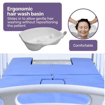 EQUIPMED Electric 8 Function Medical Bed , w/ Mattress & Over Bed Table, Adjustable Back and Leg Lifting, V219-BNSADBEQE07A