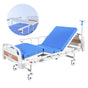 EQUIPMED 4 Function Medical Bed, w/ Mattress & Over Bed Table, Easy Manual Adjustable Back and Leg Incline, V219-BNSADBEQM03A