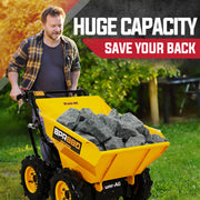 Baumr-AG Power Wheelbarrow Motorized Mini Petrol Powered Wheel Barrow Self Dump V219-BRWPWRBMRABP8