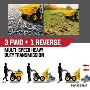 Baumr-AG Power Wheelbarrow Motorized Mini Petrol Powered Wheel Barrow Self Dump V219-BRWPWRBMRABP8