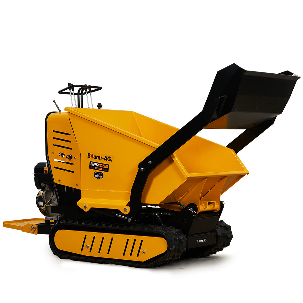BAUMR-AG 10HP Wheelbarrow Dumper Motorised Ride On Wheel Borrow, 306CC Petrol Engine 500kg Capacity V219-BRWPWRBMRBL1M