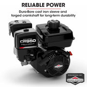 Baumr-AG 6 Wheel Motorised Wheelbarrow Dumper, Briggs & Stratton CR950 Petrol Engine, 500kg Capacity V219-BRWPWRBMRBP92