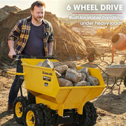 Baumr-AG 6 Wheel Motorised Wheelbarrow Dumper, Briggs & Stratton CR950 Petrol Engine, 500kg Capacity V219-BRWPWRBMRBP92
