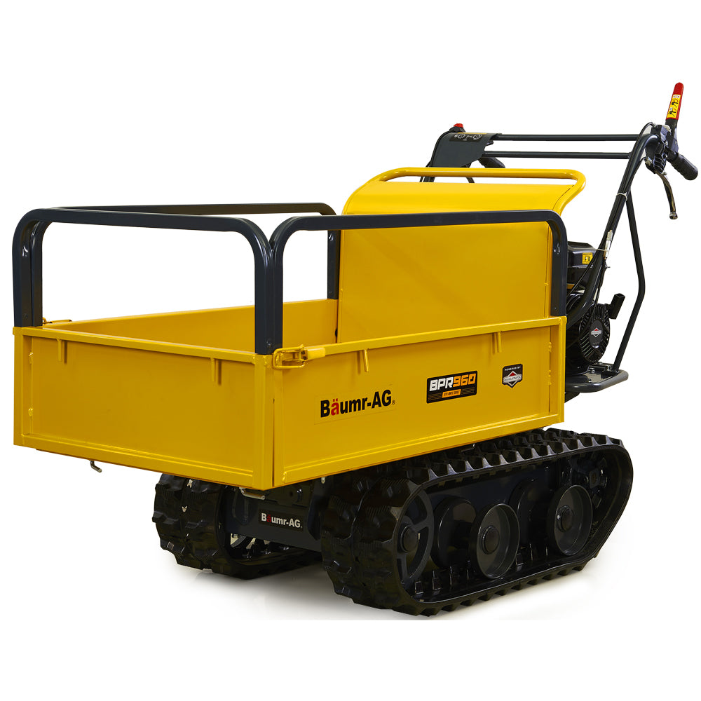 Baumr-AG Motorised Tracked Wheelbarrow Dumper, Briggs & Stratton CR950 Petrol Engine, 300kg Capacity V219-BRWPWRBMRBT96