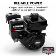 Baumr-AG Motorised Tracked Wheelbarrow Dumper, Briggs & Stratton CR950 Petrol Engine, 300kg Capacity V219-BRWPWRBMRBT96