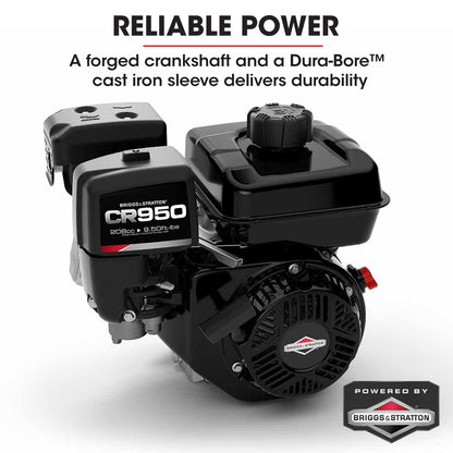 Baumr-AG Motorised Tracked Wheelbarrow Dumper, Briggs & Stratton CR950 Petrol Engine, 300kg Capacity V219-BRWPWRBMRBT96