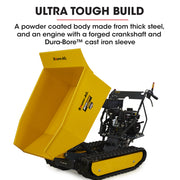 Baumr-AG Motorised Tracked Wheelbarrow Dumper, Briggs & Stratton CR950 Petrol Engine, 500kg Capacity V219-BRWPWRBMRBT98