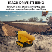 Baumr-AG Motorised Tracked Wheelbarrow Dumper, Briggs & Stratton CR950 Petrol Engine, 500kg Capacity V219-BRWPWRBMRBT98
