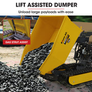 Baumr-AG Motorised Tracked Wheelbarrow Dumper, Briggs & Stratton CR950 Petrol Engine, 500kg Capacity V219-BRWPWRBMRBT98
