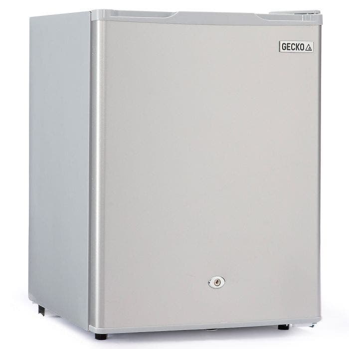 GECKO 70L Portable Bar Fridge and Freezer 12V/24V for Camping, Caravans, Silver V219-CAPFCHGEKA07S