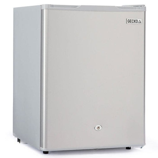 GECKO 70L Portable Bar Fridge and Freezer 12V/24V for Camping, Caravans, Silver V219-CAPFCHGEKA07S