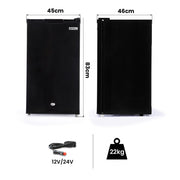 GECKO 95L Portable Upright Fridge and Freezer, 12V/24V for Camping, Caravans, Black V219-CAPFCHGEKA10B