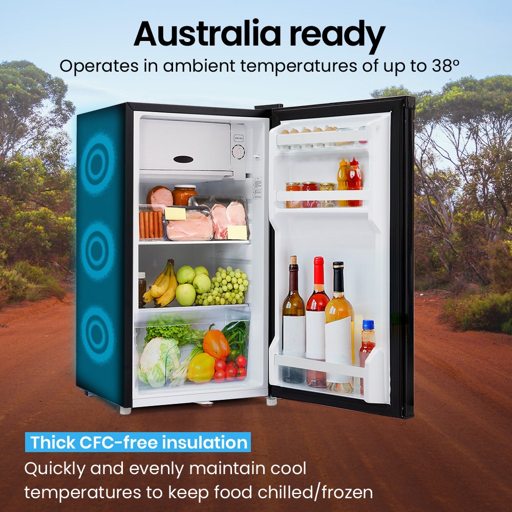 GECKO 95L Portable Upright Fridge and Freezer, 12V/24V for Camping, Caravans, Black V219-CAPFCHGEKA10B