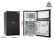 GECKO 95L Portable Upright Fridge, 12V/24V for Motorhome, Caravan, Black V219-CAPFFRGEKA10B