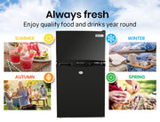 GECKO 95L Portable Upright Fridge, 12V/24V for Motorhome, Caravan, Black V219-CAPFFRGEKA10B